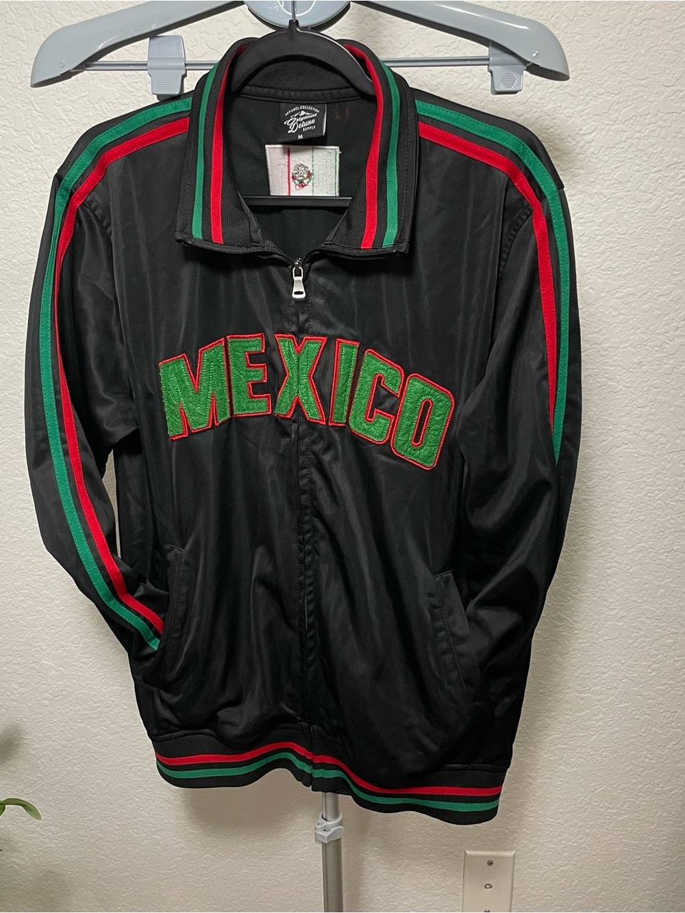 Mexico Soccer Track Jacket Men’s M Black Full Zip